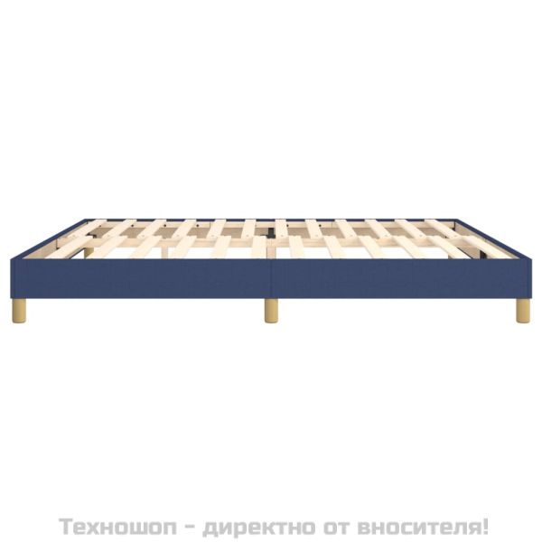 Рамка за легло с пружини, синя, 200x200 см, плат