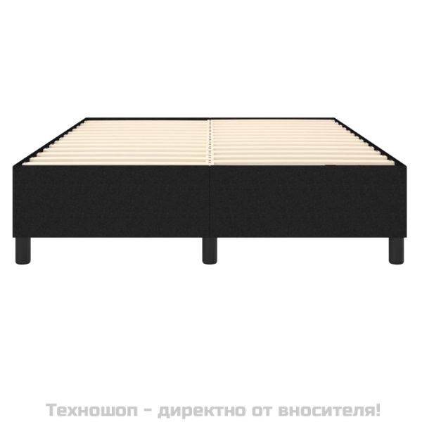 Рамка за легло с пружини, черна, 140x200 см плат