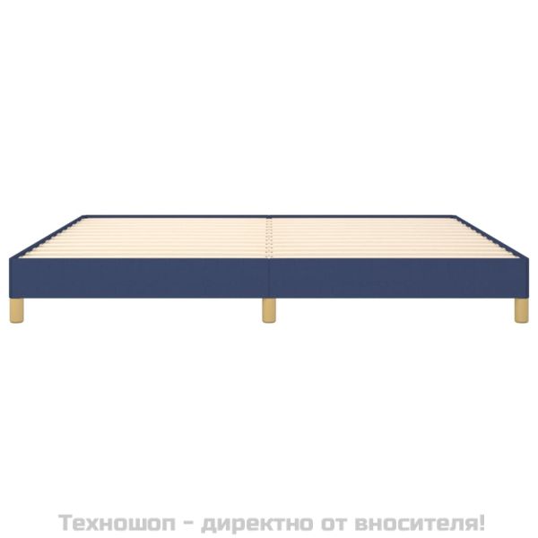 Рамка за легло без матрак, синя, 200x200 см, плат