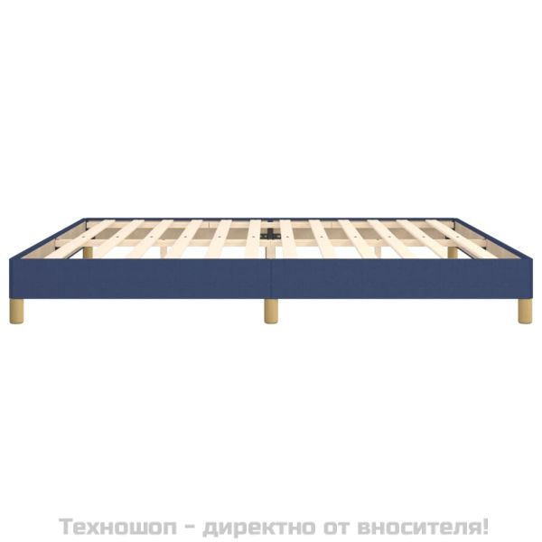 Рамка за легло без матрак, синя, 200x200 см, плат