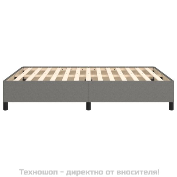 Рамка за легло без матрак, тъмносива, 140x200 см, плат