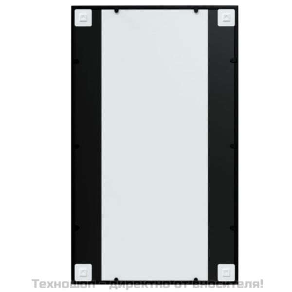 Огледало за стена, черно, 100x60 см, метал