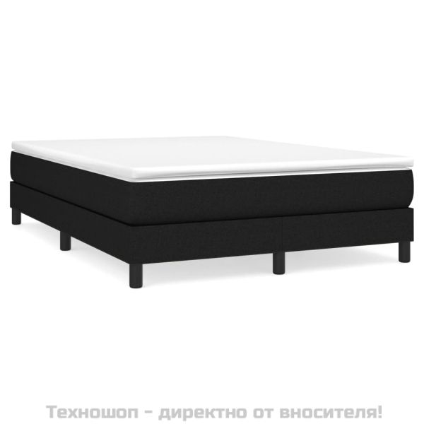 Рамка за легло с пружини, черна, 140x190 см плат