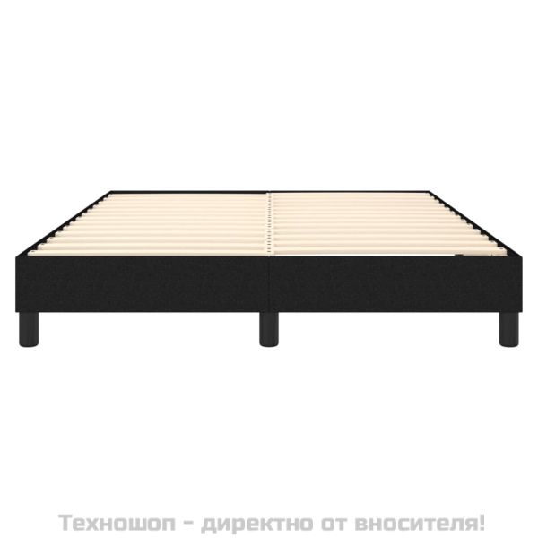 Рамка за легло с пружини, черна, 140x200 см плат