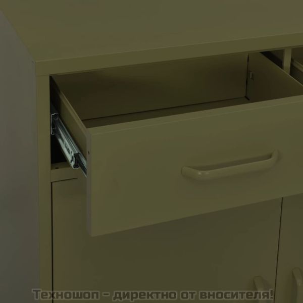 Шкаф за съхранение, маслиненозелен, 80х35х101,5 см, стомана