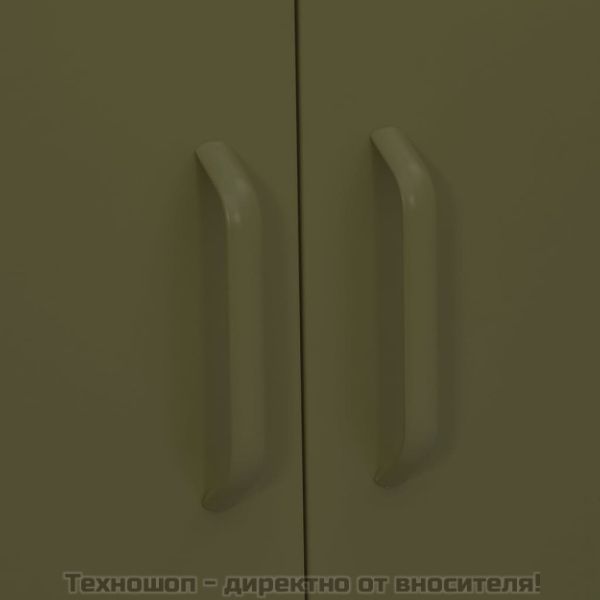 Шкаф за съхранение, маслиненозелен, 80х35х101,5 см, стомана