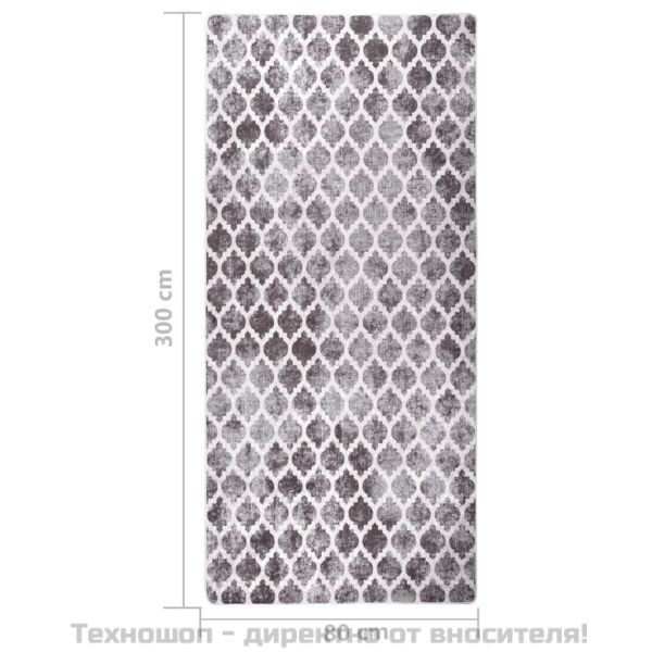 Килим, миещ се, 80x300 см, пъстър