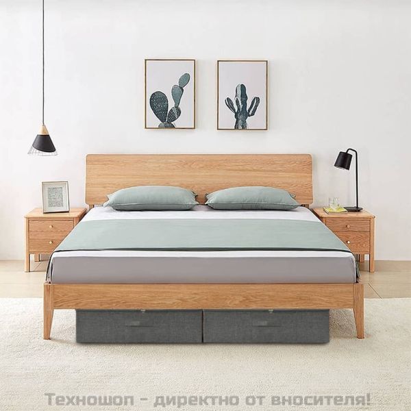 Кутия за съхранение, текстил, 70x40x18 см, антрацит