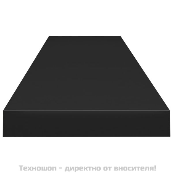 Окачен стенен рафт, черен, 120x23,5x3,8 см, МДФ