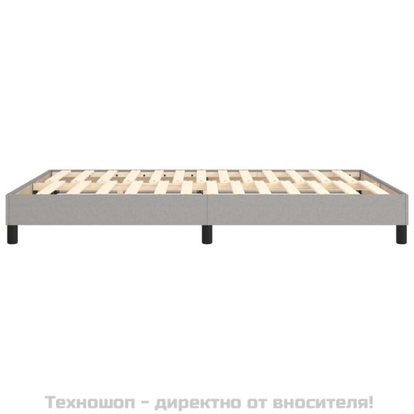Рамка за легло с пружини, светлосива, 140x200 см, плат