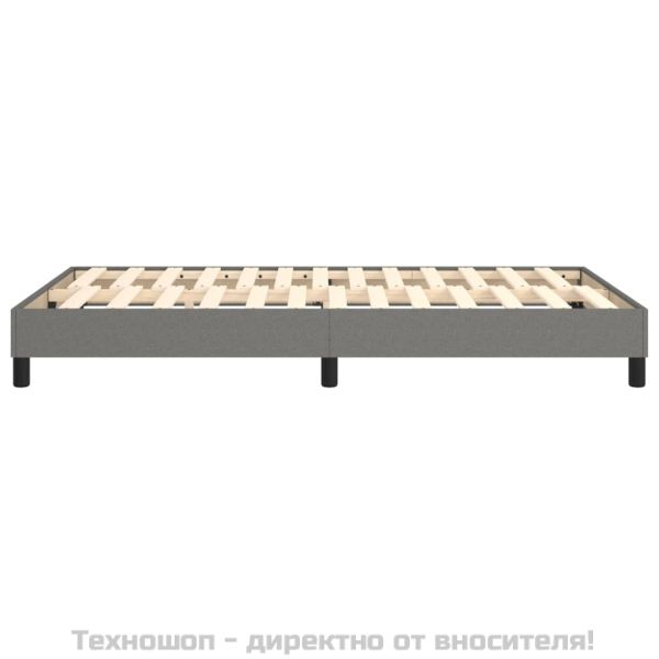 Рамка за легло с пружини, тъмносива, 120x200 см, плат