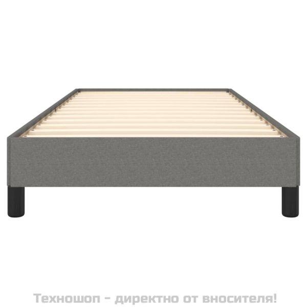 Рамка за легло без матрак, тъмносива, 90x200 см, плат