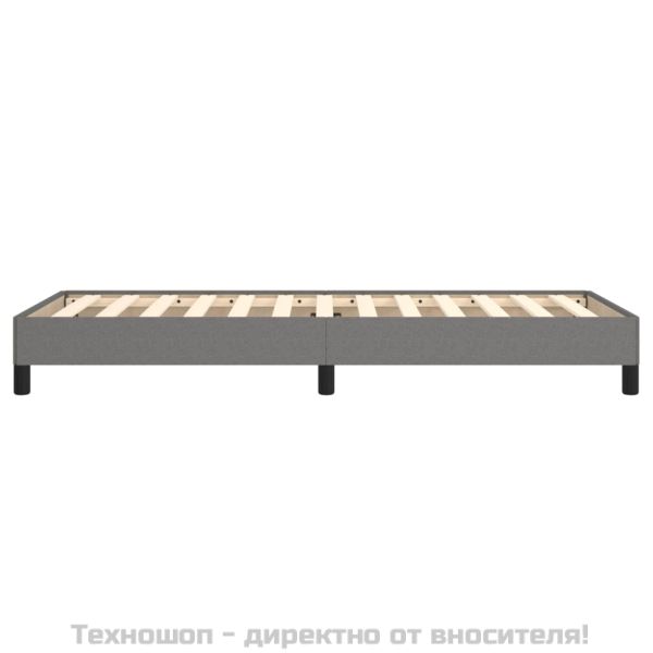 Рамка за легло без матрак, тъмносива, 90x200 см, плат
