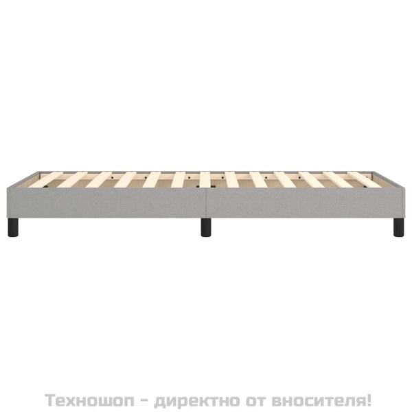 Рамка за легло с пружини, светлосива, 80x200 см, плат