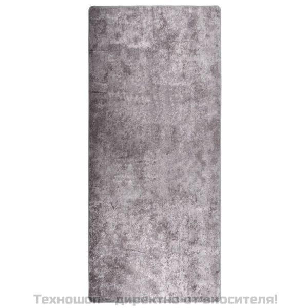 Килим, миещ се, 80x300 см, сив