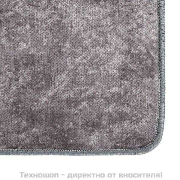 Килим, миещ се, 80x300 см, сив