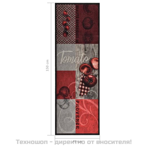 Кухненско килимче, перимо, надпис Tomato, 45x150 см