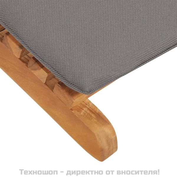 Шезлонги, 2 бр, с възглавници, тиково дърво масив