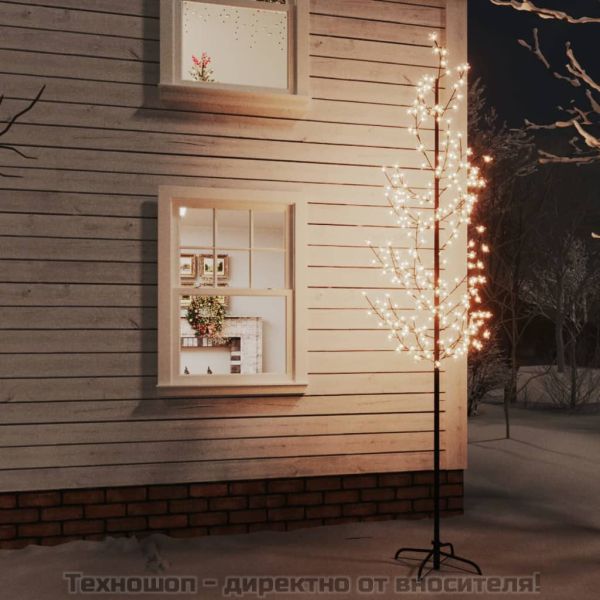 Черешов цвят LED дърво топло бяло 368 LED 300 см