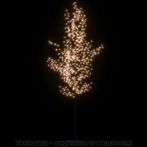 Черешов цвят LED дърво топло бяло 672 LED 400 см