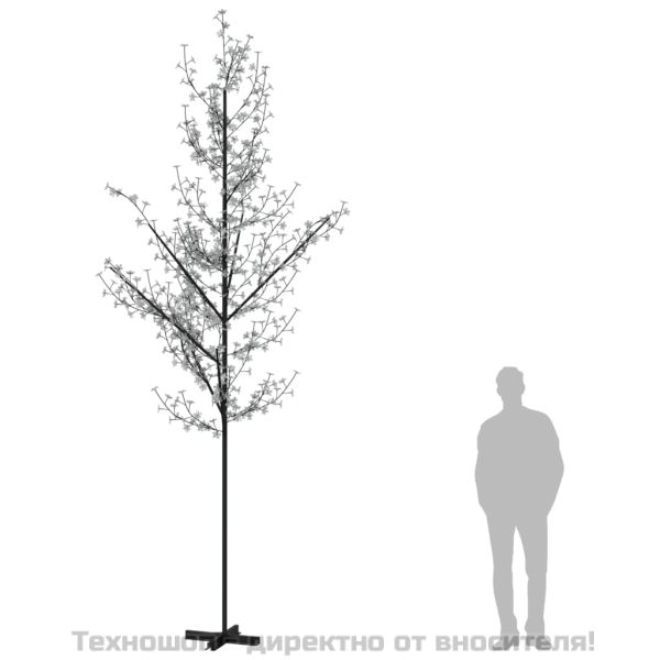 Черешов цвят LED дърво топло бяло 672 LED 400 см