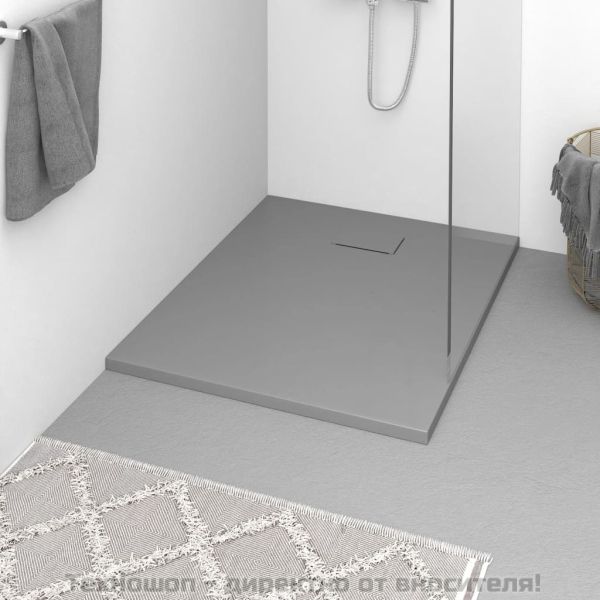 Душ корито, SMC, сиво, 100x80 см