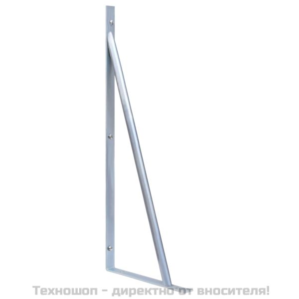 Поддържащи скоби за ограда, 3 бр, поцинкована стомана