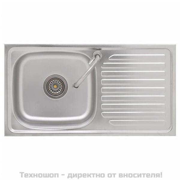 Къмпинг мивка, единична, с кран, неръждаема стомана