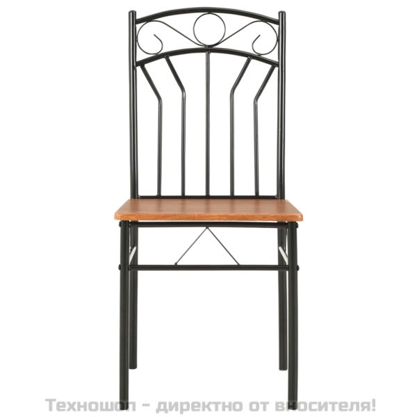 Трапезни столове, 6 бр, кафяви, МДФ