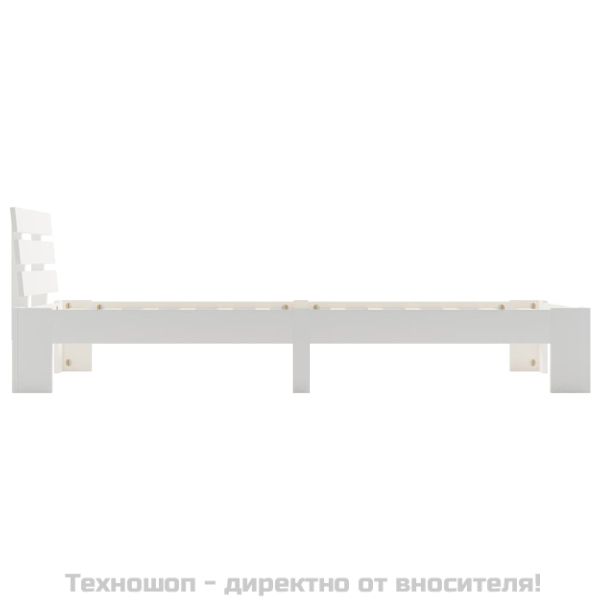 Рамка за легло, бяла, бор масив, 90х200 см