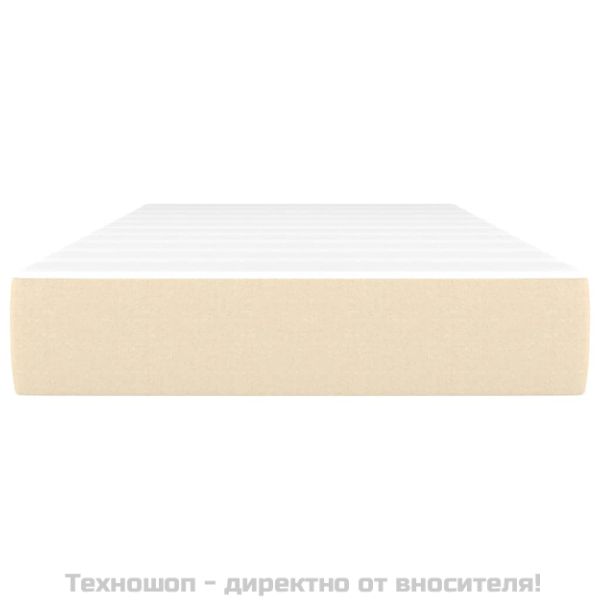 Матрак за легло с покет пружини средна твърдост кремав 100x200x20 см плат