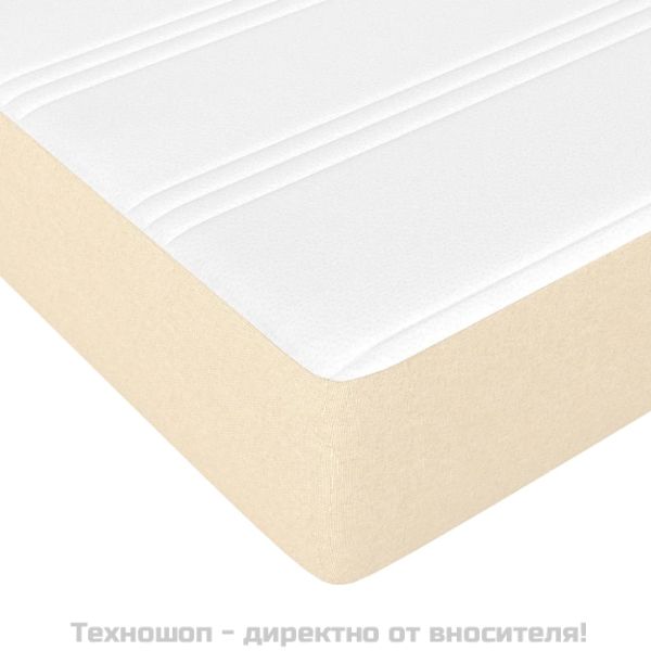 Матрак за легло с покет пружини средна твърдост кремав 100x200x20 см плат
