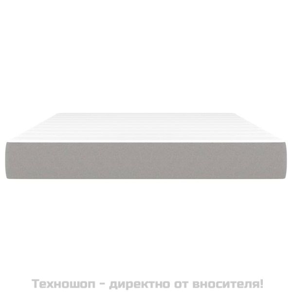 Матрак за легло с покет пружини средна твърдост светлосив 140x200x20 см плат