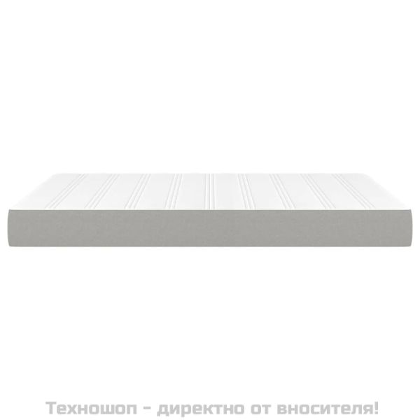 Матрак за легло с покет пружини средна твърдост светлосив 140x200x20 см плат