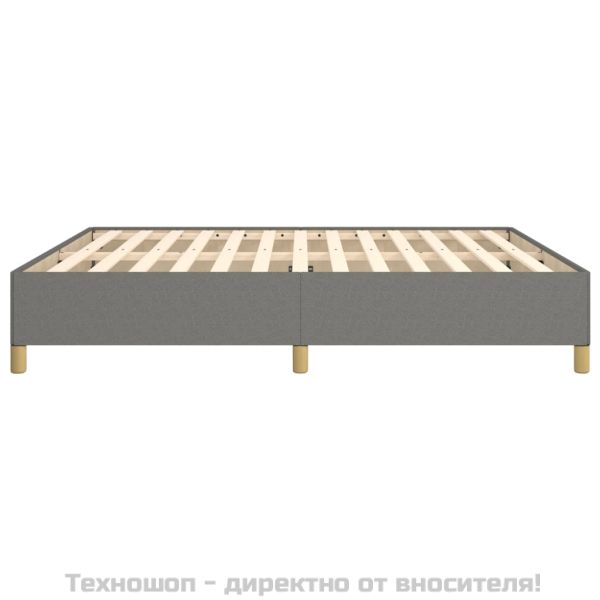 Рамка за легло с пружини, тъмносива, 180x200 см, плат