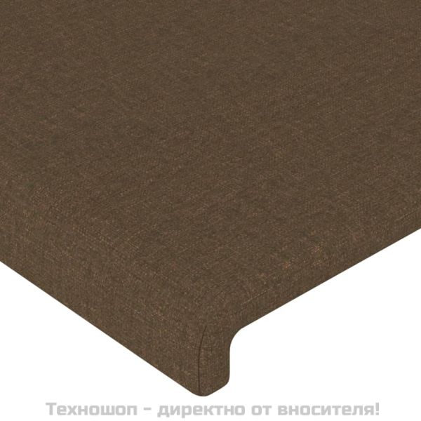 Горна табла за легло, тъмнокафява, 90x5x78/88 см, плат