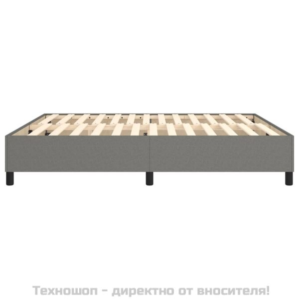 Рамка за легло с пружини, тъмносива, 180x200 см, плат