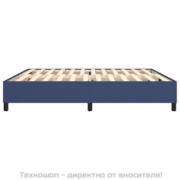 Рамка за легло с пружини, синя, 200x200 см, плат