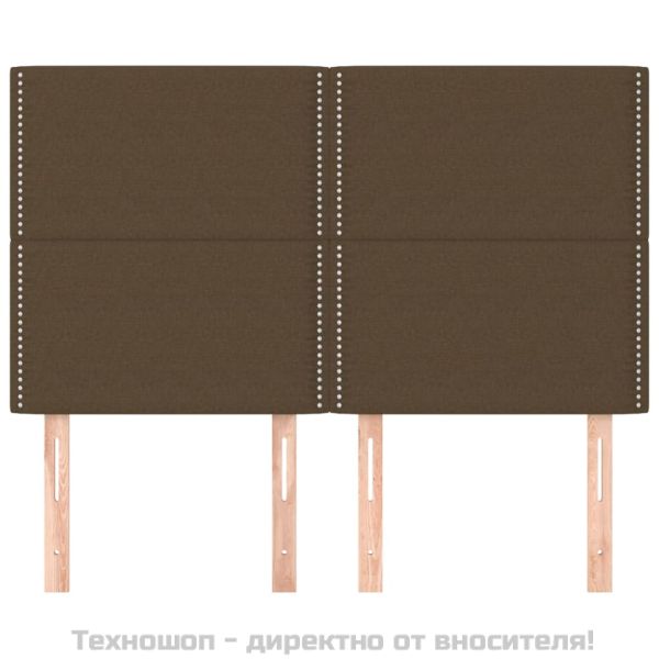 Табла за легло, тъмнокафява, 144x5x118/128 см, плат