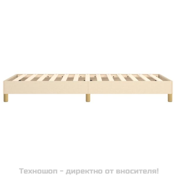 Рамка за легло с пружини, кремава, 100x200 см, плат