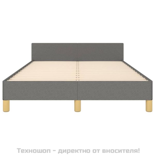 Рамка за легло без матрак, тъмносива, 120x200 см, плат