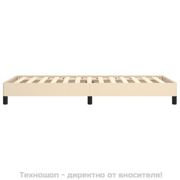 Рамка за легло без матрак, кремава, 100x200 см, плат