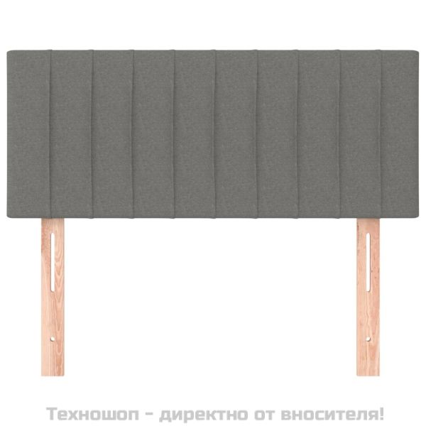 Горна табла за легло, тъмносива, 100x5x78/88 см, плат