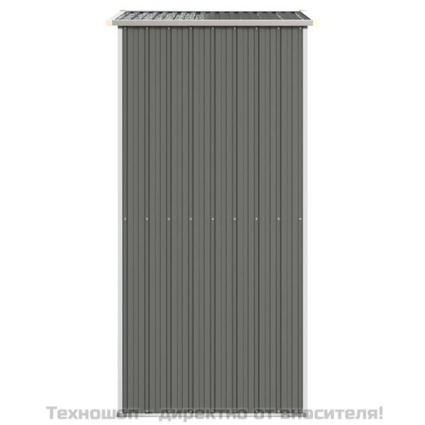 Градинска барака светлосива 192x108x223 см поцинкована стомана