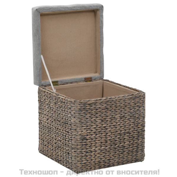 Комплект от 2 табуретки, морска трева, сиви