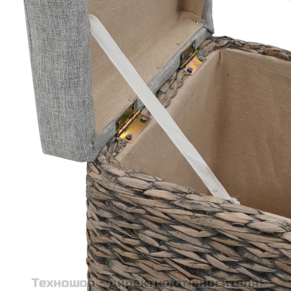 Комплект от 2 табуретки, морска трева, сиви