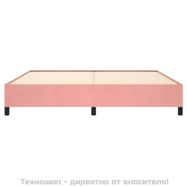 Рамка за легло без матрак, розова, 200x200 см, кадифе