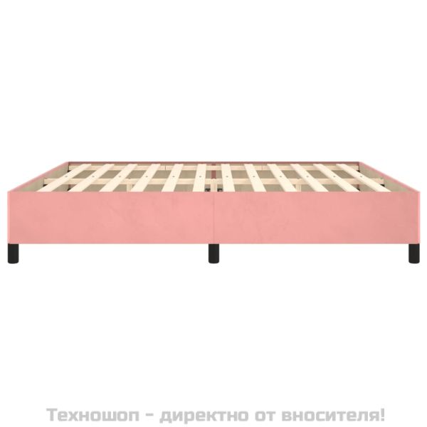 Рамка за легло без матрак, розова, 200x200 см, кадифе