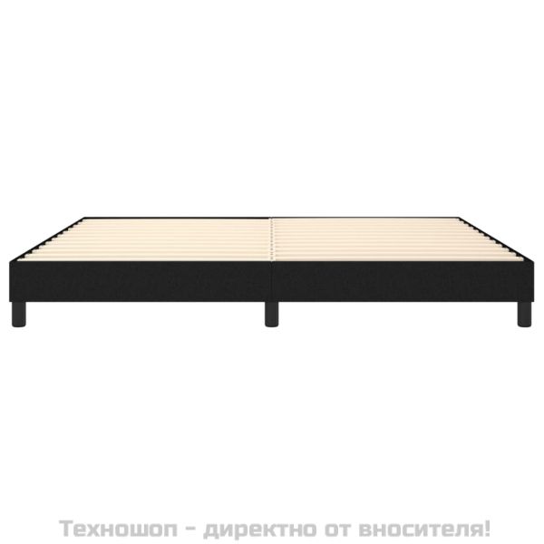 Рамка за легло с пружини, черна, 200x200 см, плат