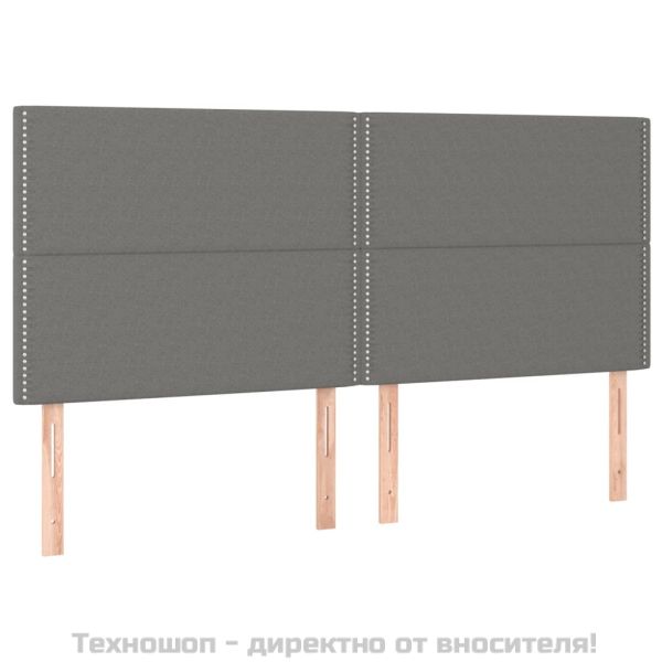 Табла за легло, тъмносива, 200x5x118/128 см, плат